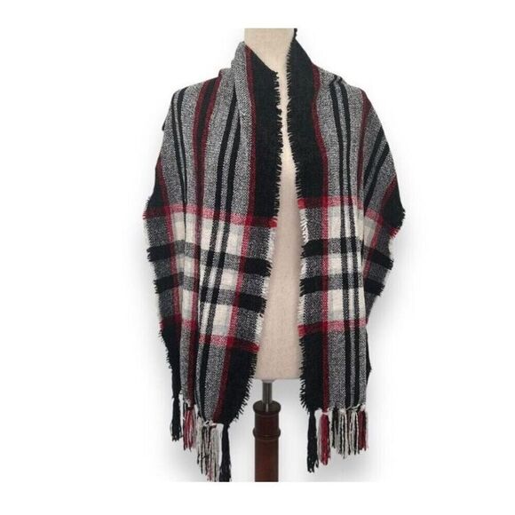 STYLE & CO. - NWT Macy's Soft Chenille Plaid Scarf w/Fringe - 64" x 13" - Picture 6 of 13